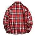 thumbnail image 5 of COSFO Long Sleeve Mens Button Up Shirt Casual Work Plaid Tops Collared Loose with Pocket Mens Shirts, 5 of 5