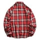 thumbnail image 5 of pstuiky Camisas para hombre de manga larga, Camisa de manga larga a cuadros con botones para hombre, informal y de moda, con solapa. Camisa de manga larga con solapa para hombre. xxxxxl, 5 of 5