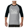 thumbnail image 1 of MmF - Mens Raglan Sleeve Baseball T-Shirts, up to Size 3XL - California Bear, 1 of 4