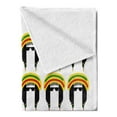 thumbnail image 2 of Jamaican Soft Flannel Fleece Throw Blanket, Jamaican Culture Elements Cartoon Style Design Rastafarian Man Dreadlocks, Cozy Plush for Indoor and Outdoor Use, 70" x 90", Multicolor, by Ambesonne, 2 of 5