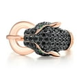 thumbnail image 2 of Santuzza Panther Ring 925 Sterling Silver Leopard Rings Black Spinel Jaguar Jewelry, 2 of 5