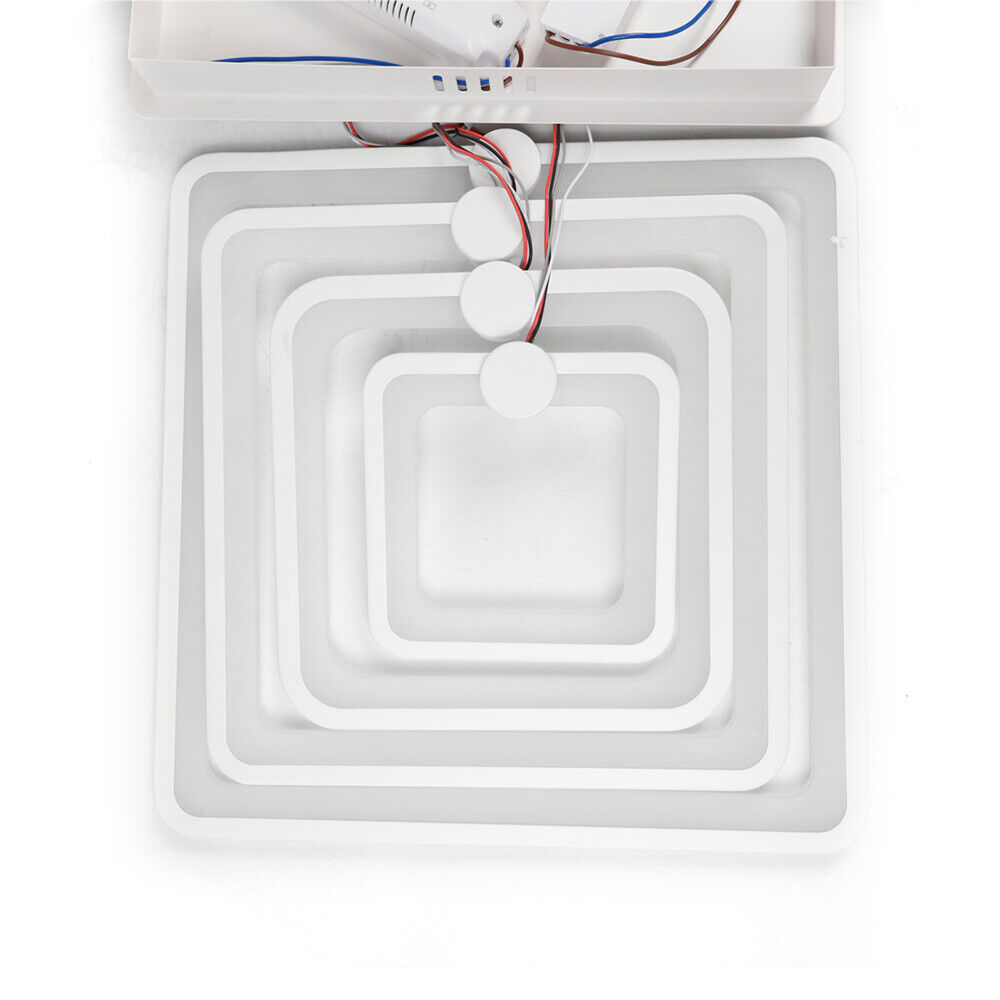 Modern LED Ceiling Light Square Acrylic Ceiling Lamp Bedroom Living Room Lighting Modern Ceiling Light Dimmable Pendant Fixture Lamp Dining Room LED Chandelier Square Acrylic Ceiling Light Home Lamp