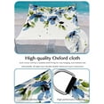 thumbnail image 4 of Spring Florals Sun Shade Sail 14' x 18', Watercolor Blue Black Floral Green Leaf Beige Background Rectangle Outdoor Sunshade Canopy, Waterproof UV Block Patio Covers for Garden Yard Beach, 4 of 9