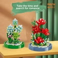 thumbnail image 5 of MOYUDIY lotus bouquet building set with dust cover, preserved flower building block diorama, home decoration ornaments, plant collection ideas, suitable for mothers, lovers, ladies (564 pieces), 5 of 9