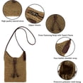 thumbnail image 2 of Kukuzhu Womens Small Straw Crossbody Bag Handwoven Beach Shoulder Bag Handbag Purse with Tassel for Summer, 2 of 6