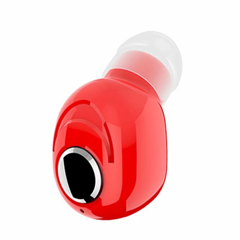 Wireless Bluetooth Earbuds Bluetooth 5.0 Button Control with Microphone In-Ear Earphone Red 