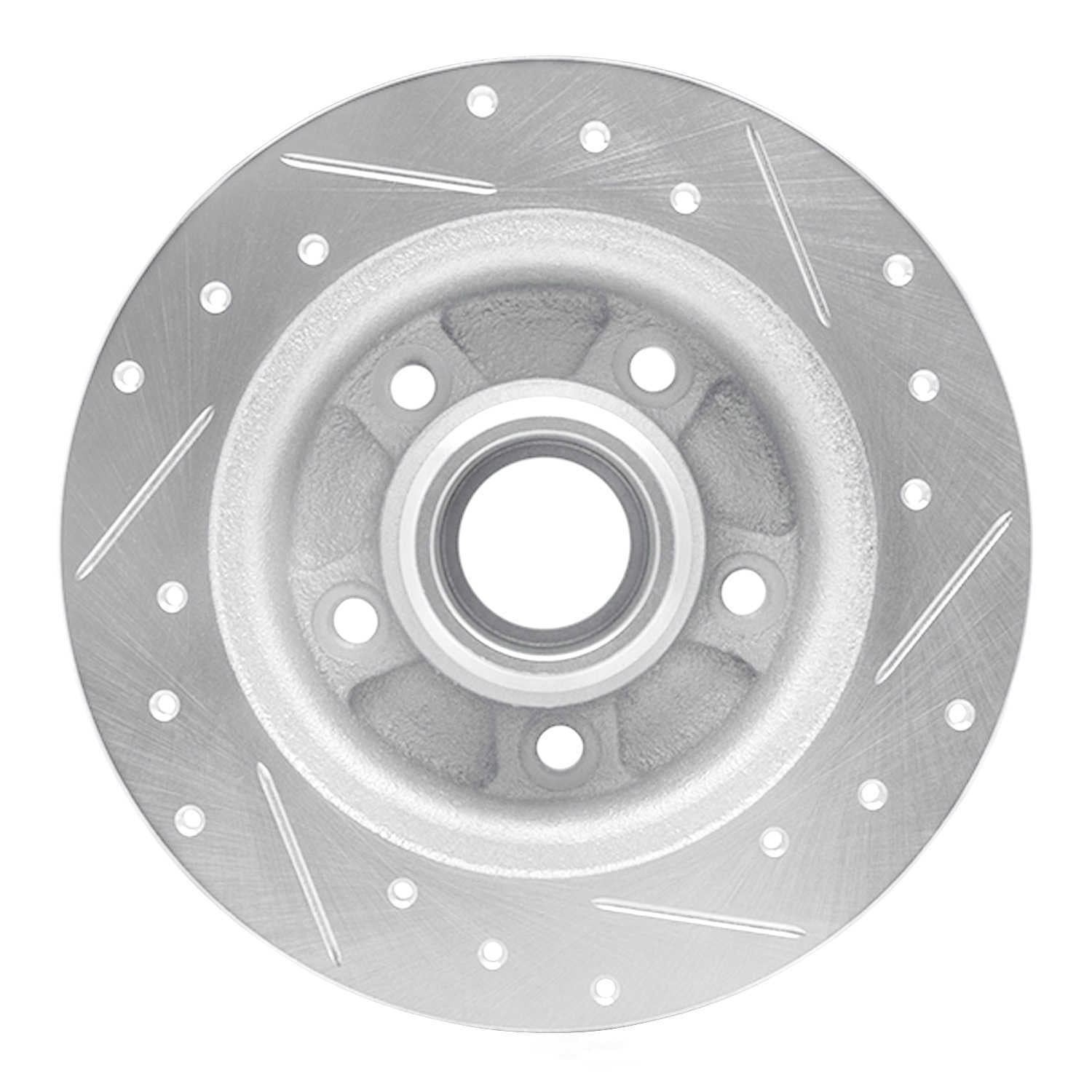 Dynamic Friction Company 631-80017L DFC Brake Rotor - Drilled And Slotted - Silver