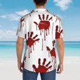 thumbnail image 6 of Daiia Bloody Hand 1 Hawaiian Shirt for Men Gentle Cotton Regular Short Sleeve Casual-Medium, 6 of 9