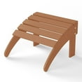 thumbnail image 3 of WestinTrends Malibu Outdoor Adirondack Ottoman – All-Weather Poly Lumber Folding Footrest for Patio Porch, Teak, 3 of 12