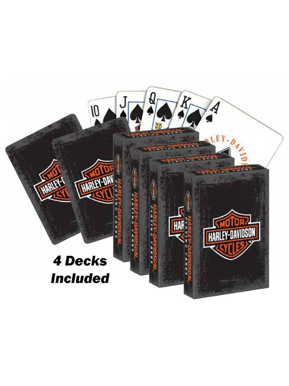 Lot Of 3 Harley-Davidson® Flaming Bar & Shield Collectible Deck of Playing Cards 