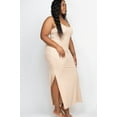 thumbnail image 3 of Plus Size Ribbed Side Slit Long Cami Maxi Dress, 3 of 5