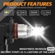 thumbnail image 5 of Sidaley 2 piezas LED 3030 bombilla luz antiniebla 5500K blanco coche faro lámpara motocicleta Auto repuestos para vehículos accesorios H8/H9/H11 Type2 NO2 Sidaley VI016275-01, 5 of 6