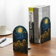 thumbnail image 5 of Easygdp Oil Starry Sky Sunflower 2 Pcs Bookend Large Capacity Office Book Ends for Home Office Library School Study Decoration, 5 of 8
