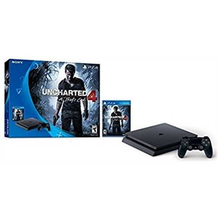 Refurbished PlayStation 4 Slim 500GB Console - Uncharted 4 Bundle