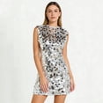 thumbnail image 2 of Unir Women's Sparkly Sequin Dress, Sleeveless Bodycon Mini Dress for Party & Clubwear Events, 1PC, S-XL, 2 of 7