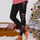 thumbnail image 1 of WILLBEST Leggings de Entrenamiento de Cintura Alta para Mujer, Suaves Y Elásticos, con Estampado Navideño Y Diseño de Bloques de Color, Cómodos Leggings de Fitness. Extra Grande, 1 of 4
