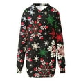 thumbnail image 4 of Christmas Dresses for Women Casual Mini Printed Pullover Sweatshirts Dress with Pockets Christmas Gifts for Women, 4 of 6