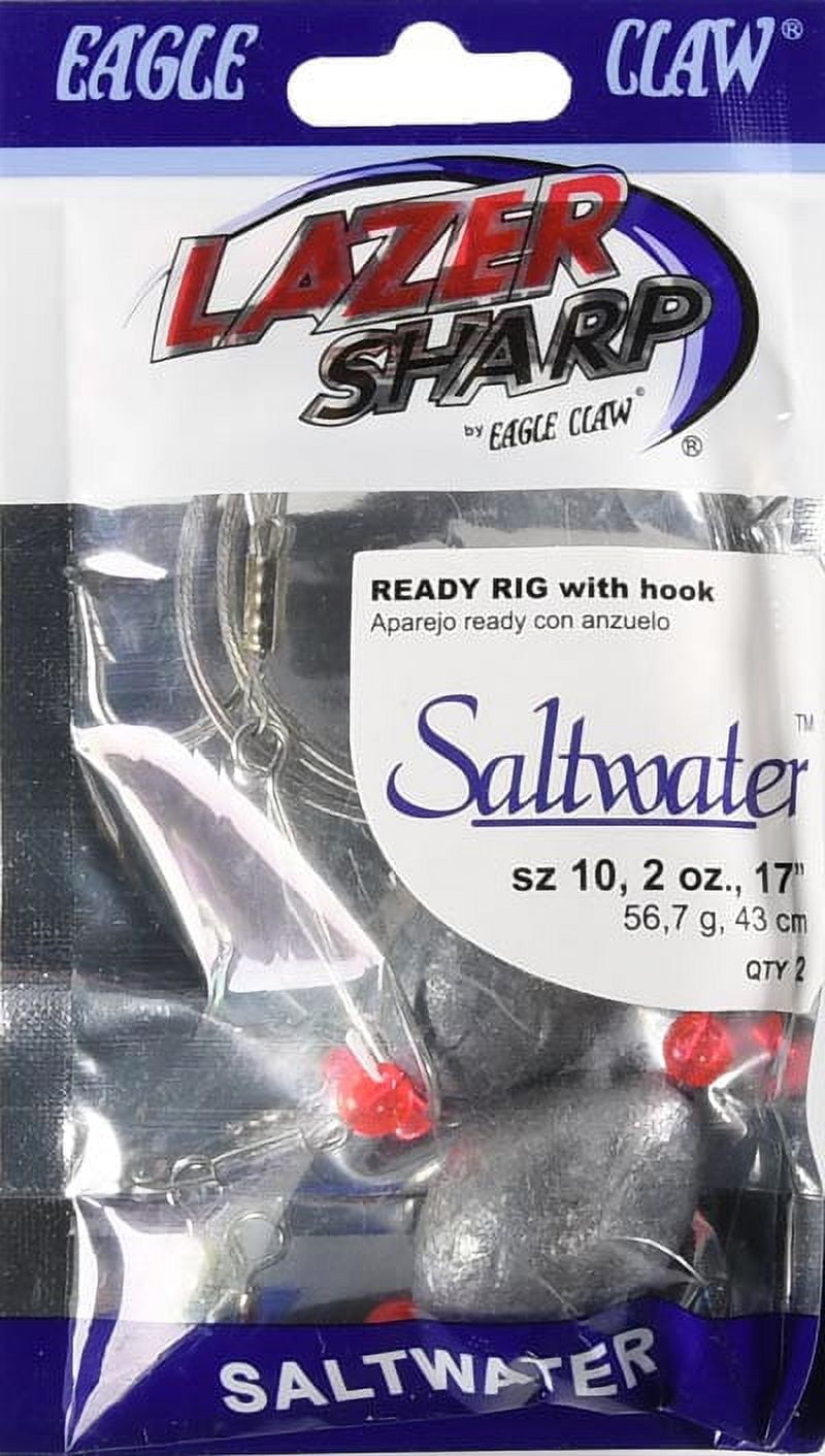 (2 pack) Eagle Claw Ready Rig L1025-2 with 2 oz. Sinker