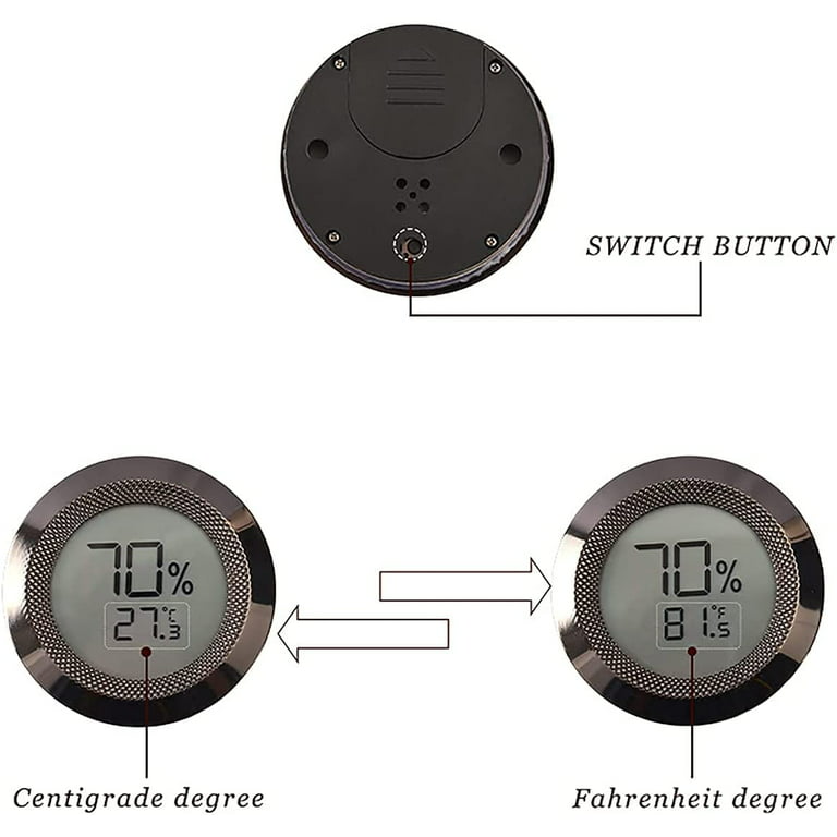PrimeZone Digital Hygrometer for Cigar Humidor Box with Humidity &  Temperature Readings