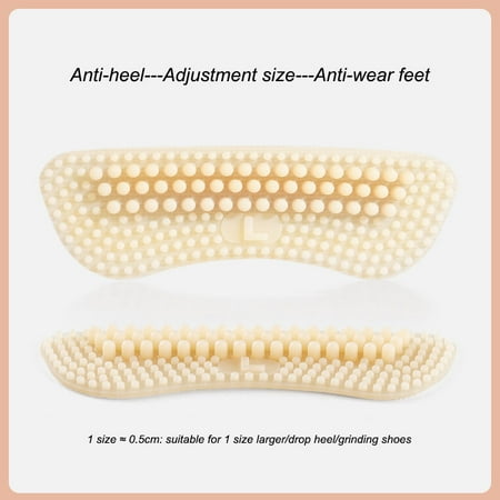 

Silicone High Heels Heel Stickers Heel Protector Anti Slip Heel Cushions Non-Slip Heel Inserts Shoe Backs Foot Care Women Man L-Beige