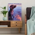 thumbnail image 5 of Chocolate Labrador Dog Canvas Print Wall Art for Coastal Beach Home Living Room Bedroom Office Decor, 5 of 8