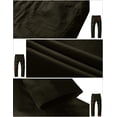 thumbnail image 5 of Pantalones a juego con la parte delantera plana y ajustada para hombre, color verde, talla 34, 5 of 5