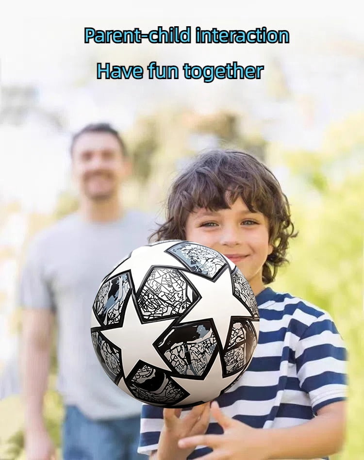 Professional No. 5 football, made from heat-fused waterproof PU material, suitable for competition and training, complete with a pump, mesh bag and carry case