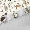 thumbnail image 4 of Homewish Deer Bear Fox Blackout Curtains Set of 2 (52x84 Each) For Teens Boys Girls,Jungle Animals Window Curtains,Tree Leaves Curtains and Drapes,Breathable Home Decor, 4 of 6
