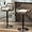 Beige, variant on BISHE Adjustable Rattan Bar Stools Set of 2 with Cushion, Boho Bar Stools with Footrest, Wicker Barstools Counter Height with Backs, High Chair for Kitchen Island, Bistros, Metal Base, Beige