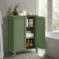 thumbnail image 4 of LEDREM Bathroom Cabinets Freestanding, Bathroom Storage Floor Cabinet with Doors and Adjustable Shelves, Green, 4 of 6