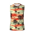 thumbnail image 6 of Lsque Colorful Hawaii Palms Print Men's Cotton Blend Sleeveless Muscle Shirts (S-3XL)- Moisture Wicking, Odor Protection, UPF 30+,Medium, 6 of 8
