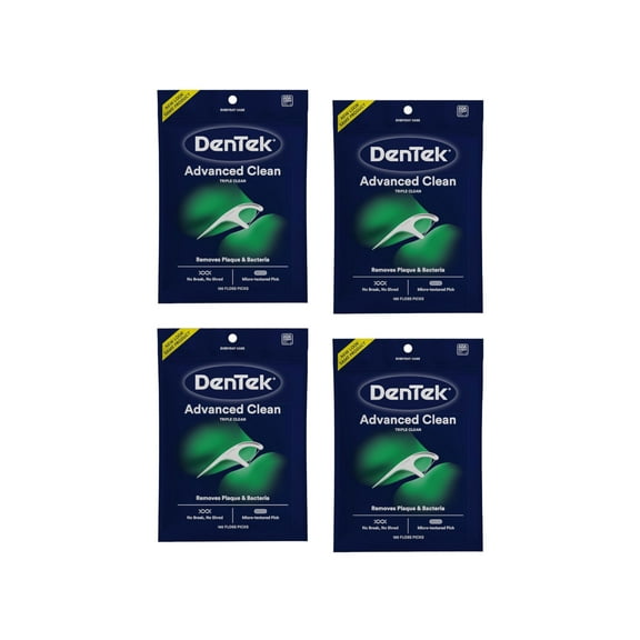 4 Pack - DenTek Triple Clean Floss Picks Mouthwash Blast 150 Each (Packaging May Vary)