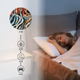 thumbnail image 4 of Decorative Round Wall Clocks Non-Ticking Silent Battery Operated Clocks with Photo for Bedroom,Living Room-Abstract Pattern Of Wavy Stripes In Orange(16inch), 4 of 4