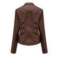 thumbnail image 3 of AZoiNM Women's Faux Leather Moto Jacket, Lace-Up Shoulder Biker Coat, Asymmetrical Zip Lapel Motorcycle Jacket with Pockets, Fall Spring Outerwear, 3 of 13