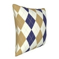 thumbnail image 2 of ZNDUO Beige Flat Square Pattern Throw Pillows for Couch-Indoor Decorative Pillows,18"x18", 2 of 8