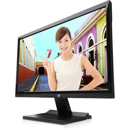 V7 L21500WDS-9N 21.5" Full HD LED LCD Monitor, 16:9, Glossy Black