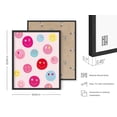 thumbnail image 3 of HAUS AND HUES Smiley Face Poster - Preppy Wall Art Pink Posters For Room Aesthetic Posters for Teen Girls Preppy Paintings Wall Posters Aesthetic Posters For Room Wall Art Pink (Framed Black 16”x20”), 3 of 6