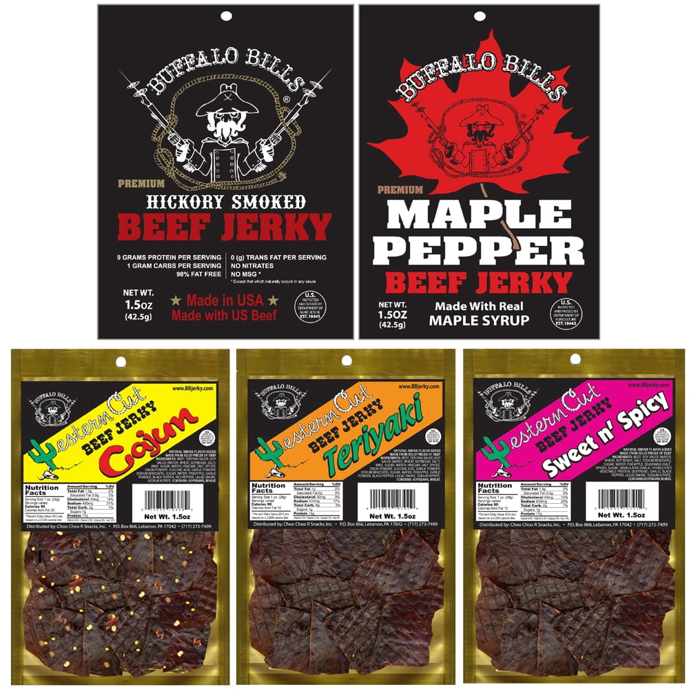 Buffalo Bills 10-Piece Assorted Jerky Sampler Gift Box (10 packs of assorted jerky)