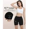 thumbnail image 2 of INNERSY Black Slip Shorts for Women, 6.7" Inseam Anti-Chafing Under Dress Shorts 4-Pack(L,Black), 2 of 8