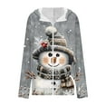 thumbnail image 3 of Womens Coats Christmas Printed Hooded Long Sleeved Loose Oversized Casual Sweatshirt,Coats for Women Multicolor S, 3 of 5