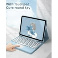 thumbnail image 3 of Galaxy Tab A7 10.4 inch 2020 (SM-T500 T505 T507) Touch Keyboard Case with Mouse Cute Round Key Color Keyboard Detachable TouchPad Keyboard Cover, 3 of 7