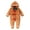 Maroon, variant on Newborn Baby Gingerbread Costume Christmas One Piece Footies Romper Long Sleeve Zip-up Jumpsuit Winter Clothes