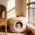 thumbnail image 4 of Cama para gatos, caseta para gatos, suave, relajante, para dormir, semicerrada L, 4 of 7