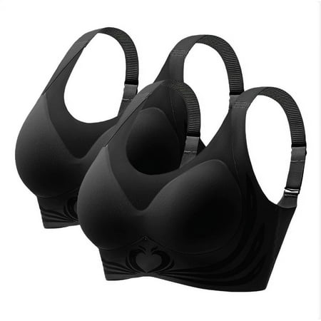 PRORMOOW Wireless Bras  Full Coverage Bras for Women  Bras for Women Everyday Bras Novelty Plus Size Push Up Full Coverage Seamless Steel Ring Sports Gathering Fixing Cup Bra