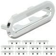 thumbnail image 2 of 12pcs Sink Overflow Ring in Silver ABS Material for Home Bathrooms and Kitchens 0.5 Inch Size, 2 of 9