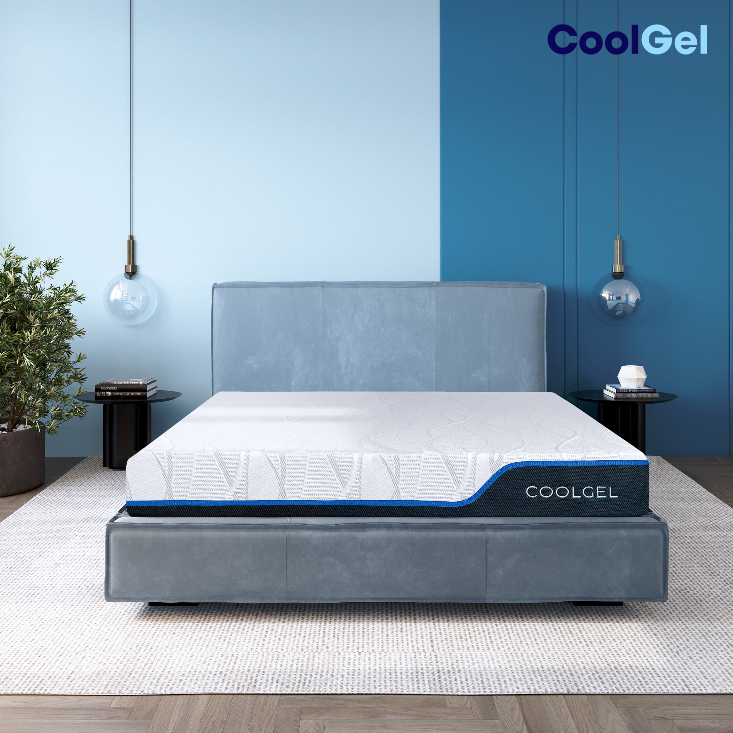 Cool Gel Luxe 8" Twin-XL Medium Tight Top Gel Memory Foam Mattress, with Antimicrobial Cover