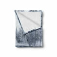 thumbnail image 2 of Winter Soft Flannel Fleece Blanket, Nordic Snow Nature Lake Idyllic Finland Icy Cold Forest Scandinavian Landscape, Cozy Plush for Indoor and Outdoor Use, 70" x 90", White Dark Taupe, by Ambesonne, 2 of 6