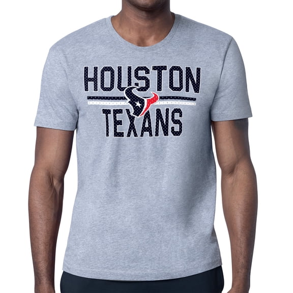Men's Starter Heather Gray Houston Texans Mesh Look T-Shirt
