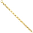 thumbnail image 1 of 14K Yellow Gold Fancy Hollow Knife-edge Rolo Link 7.5" Bracelet, 1 of 1