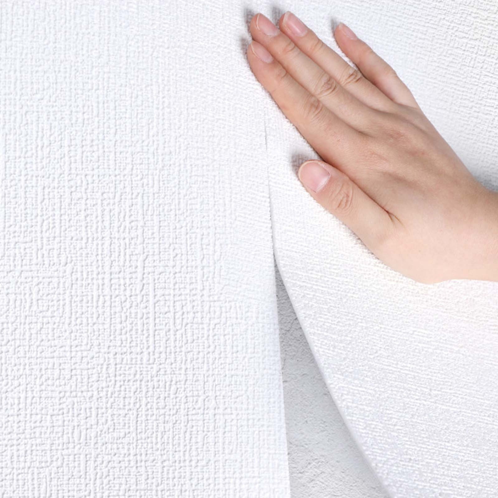 CMrtew 2 Roll 3D Foam Wall Stickers Self-Adhesive Textured Wallpaper for Bedroom/Living Room Peel & Stick, Washable, Removable